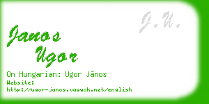 janos ugor business card