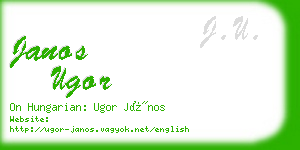 janos ugor business card